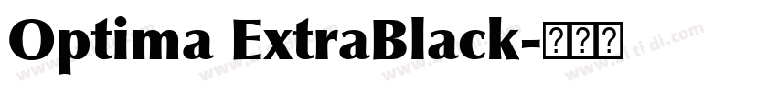 Optima ExtraBlack字体转换